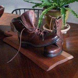 Zara Man Unisex Brown Leather Boots Size EU 41/NWT